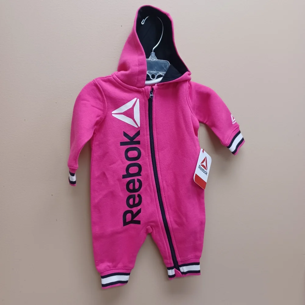 New REEBOK one piece zip hoodie - newborn
